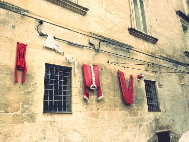 Clothes drying on clothesline