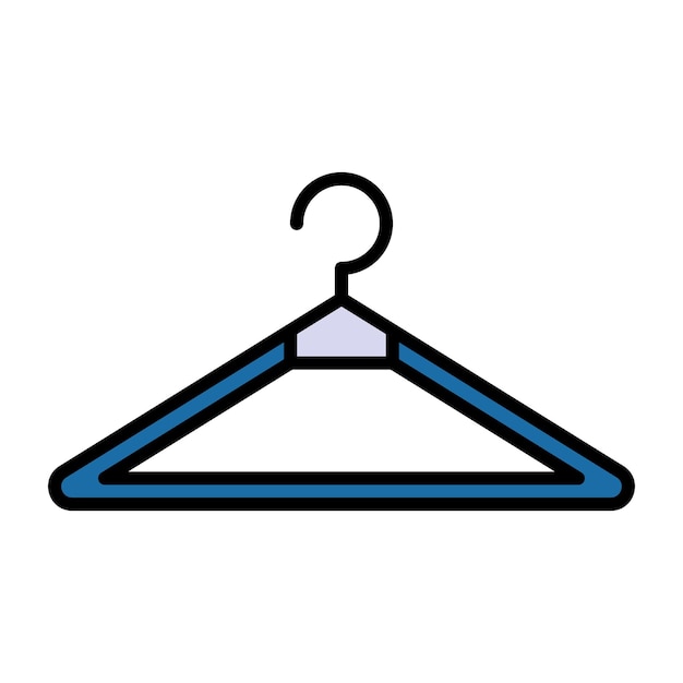 Clothes Hanger Flat Illustration