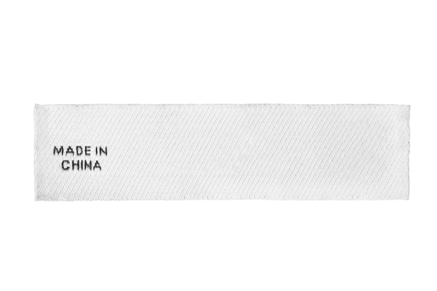 clothes label isolated
