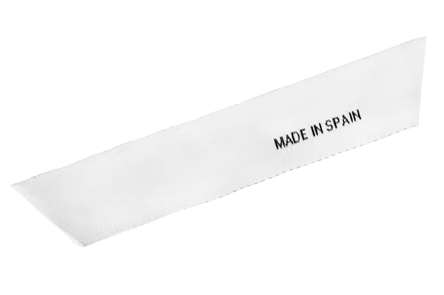 clothes label isolated