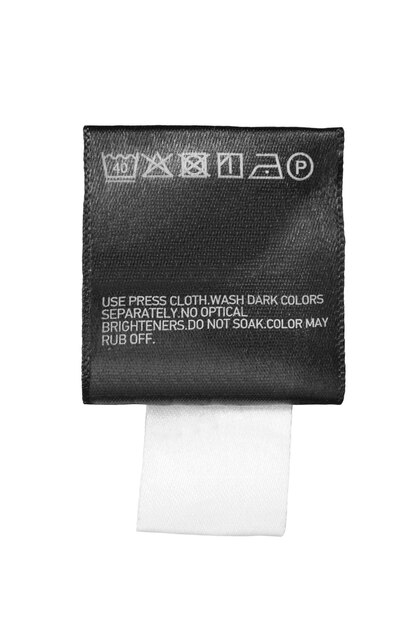 Clothes label isolated