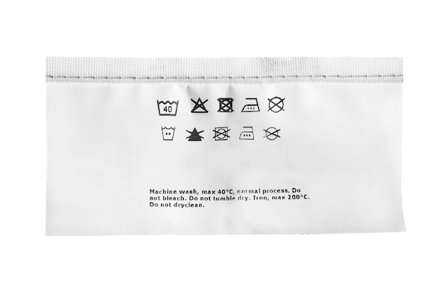 Clothes label isolated