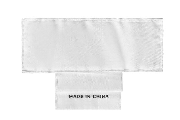 clothes label isolated