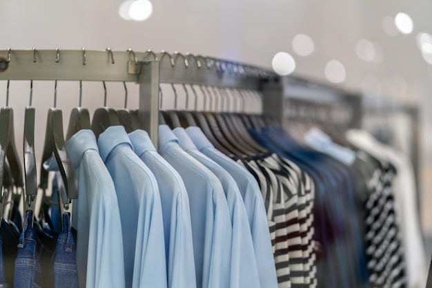 Clothes line in glasses shop at shopping department store for shopping