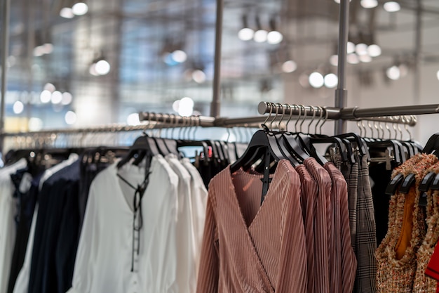 Clothes line in glasses shop at shopping department store for shopping