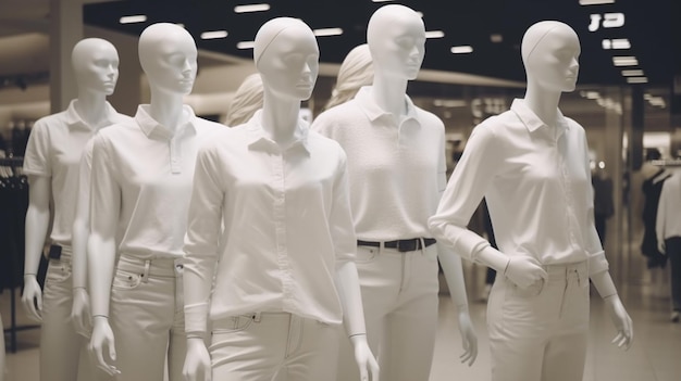 Clothes on a mannequins Generative Ai