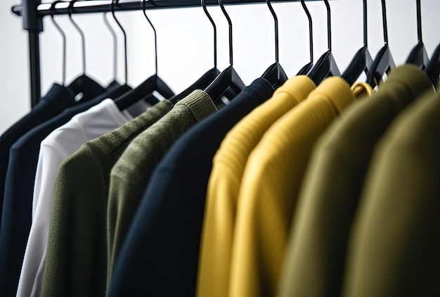 Clothes on the racks