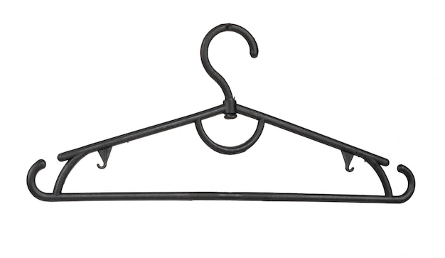 Clothes wooden hanger isolated on white surface