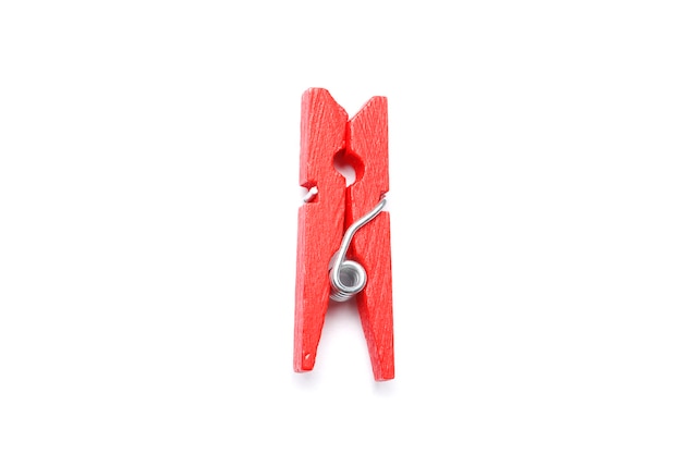 Clothespin isolated on white background