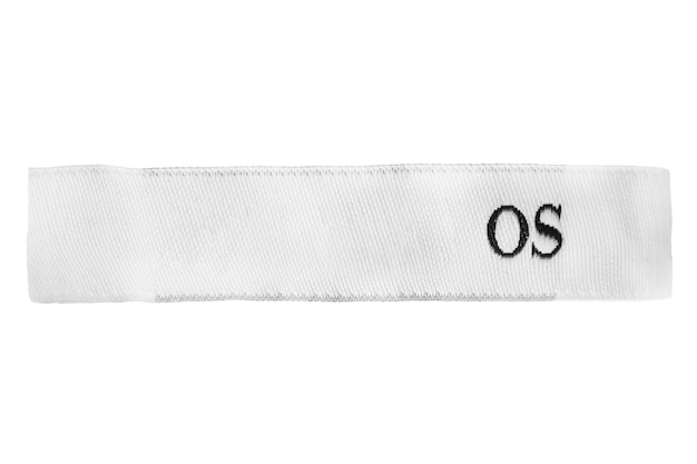 Clothing label isolated