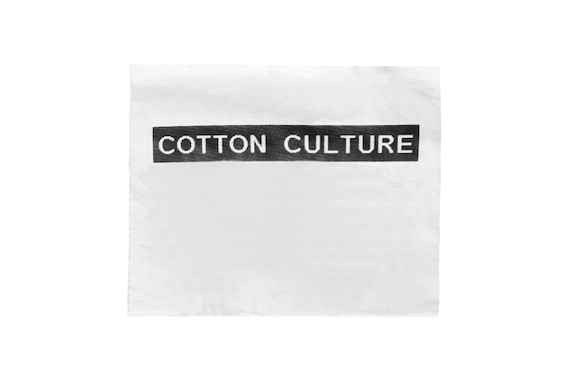 Clothing label isolated