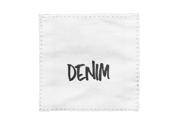 Clothing label isolated