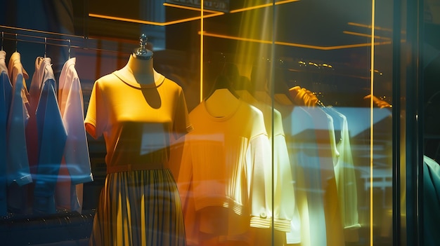 Clothing modern shopwindow Summer Generative AI