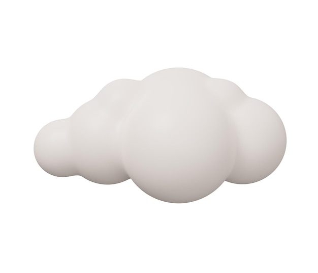 Cloud 3d pictogram geïsoleerde minimale 3d render illustratie in cartoon trendy stijl