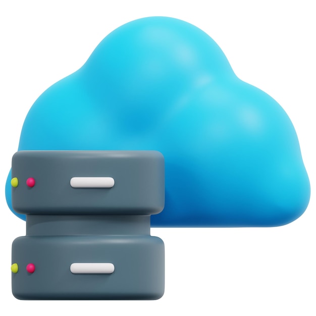 cloud 3d render icon illustration