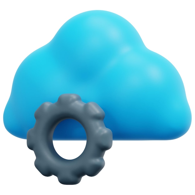 구름 3d 렌더링 아이콘 그림
