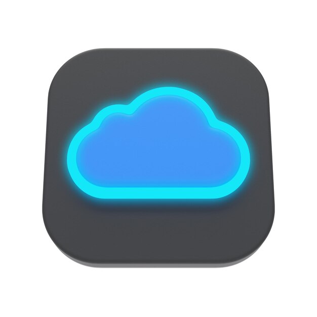 Cloud-app 3D illustratie