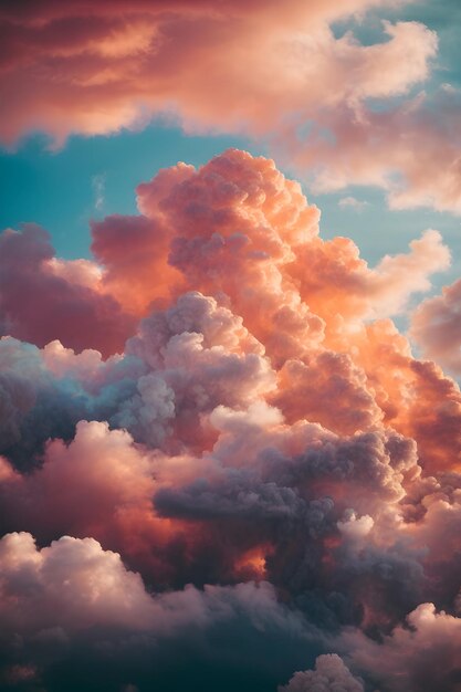 写真 ai生成ツールを使用して現実的な写真方法で作成された雲の背景