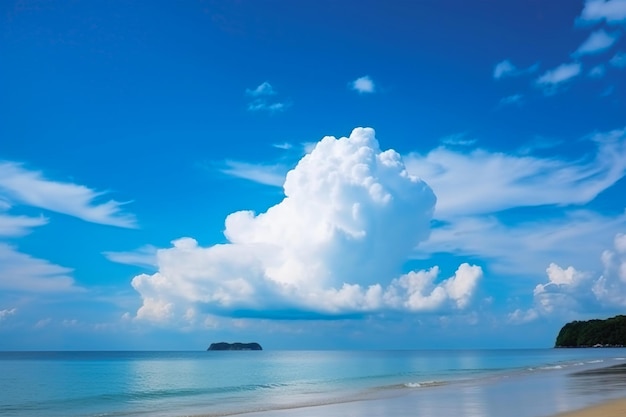 A cloud over the beach