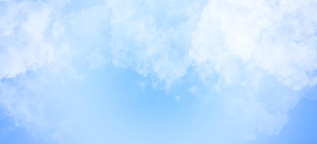 Photo cloud on blue background