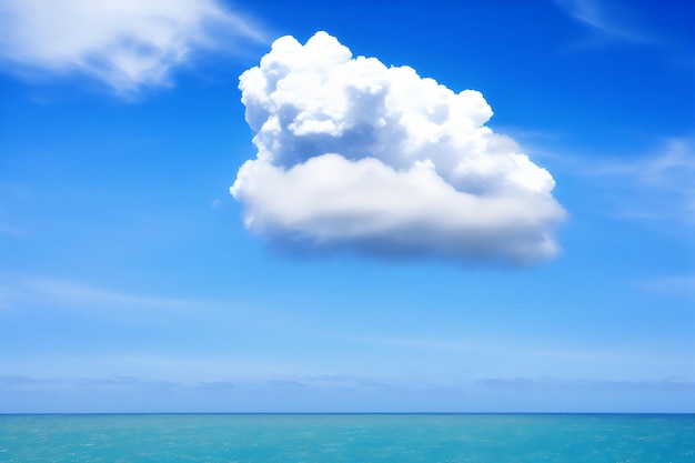 cloud on blue sky and sea