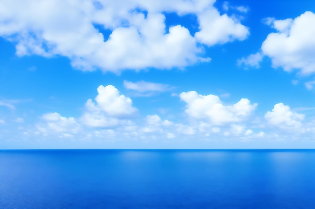 Photo cloud on blue sky and sea