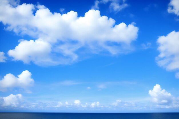 cloud on blue sky and sea