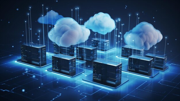 Cloud Computer Technology and online storage concept