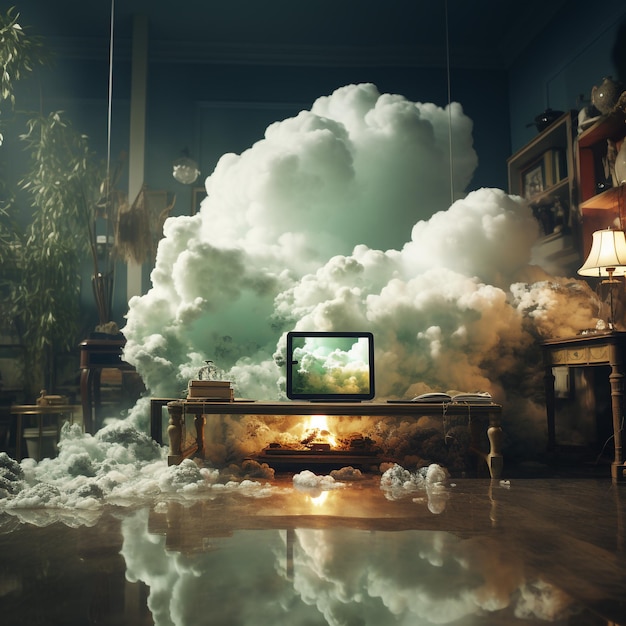 Foto cloud computing behang