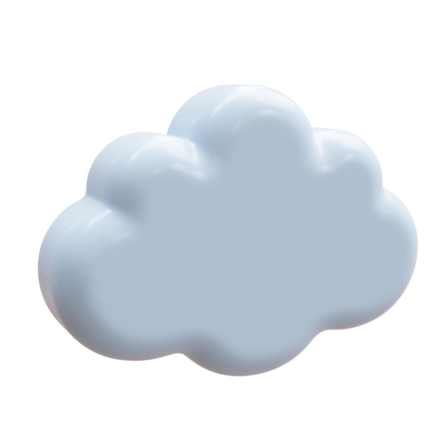 Cloud computing concept Cloud geïsoleerd op wit