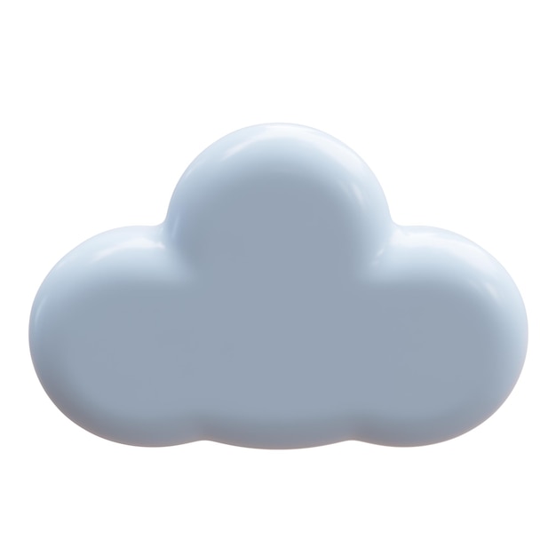 Cloud computing concept Cloud geïsoleerd op wit