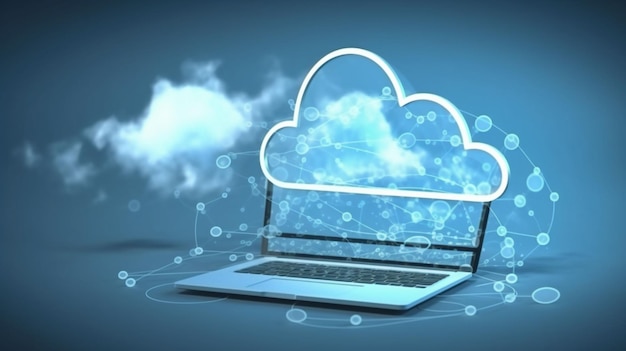 Cloud computing concept design background