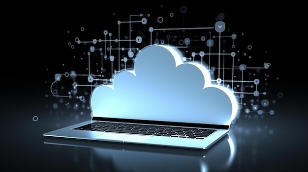 Cloud computing concept design background