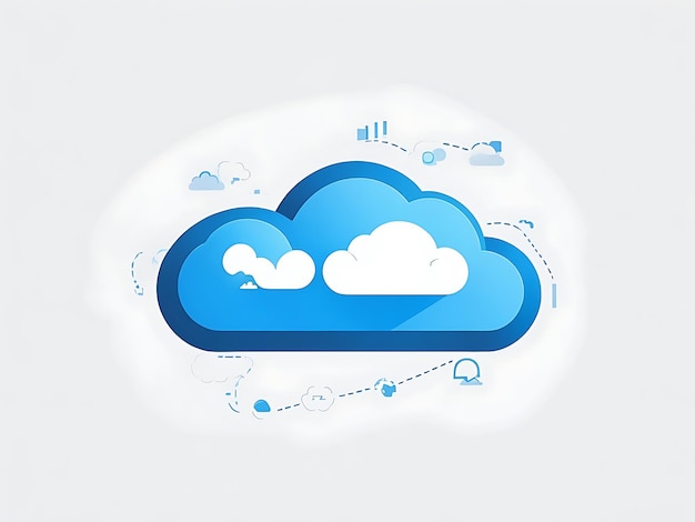 Cloud Computing Creative Icon generate by Ai