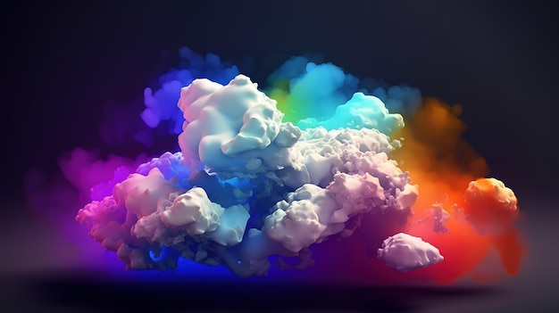 Cloud Computing Creative Icon Generative Ai