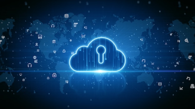 Cloud computing of cyber security, digital data network protection