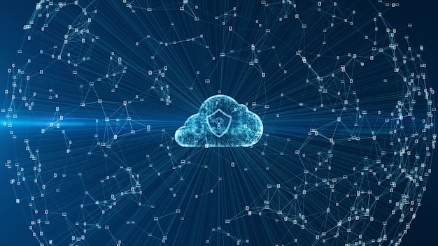 Foto cloud computing e sicurezza informatica.