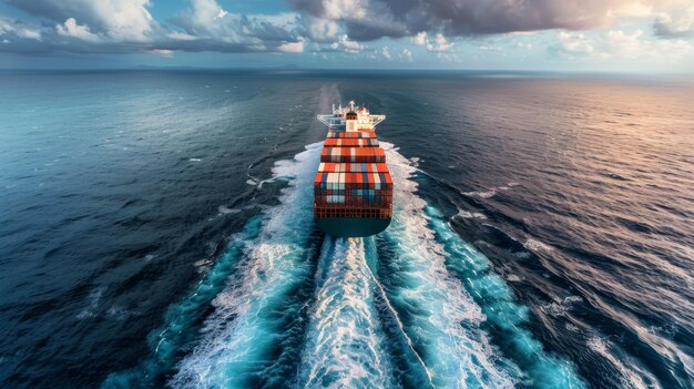 Photo cloud computing fleets sailing the cyber seas