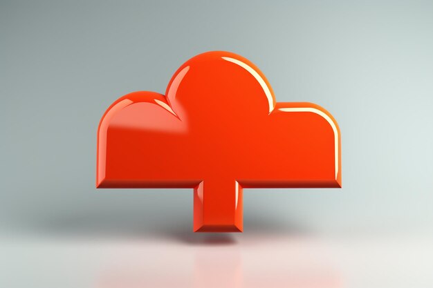 Foto cloud computing met het symbool van de upload pijl