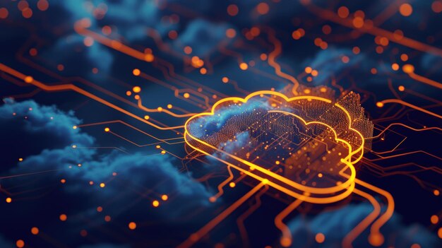 Cloud computing and network security concept Generate AI image ...