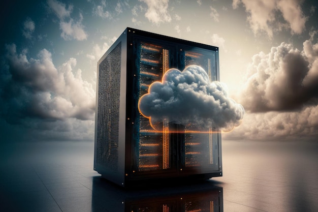 Cloud computing technologie concept illustratie