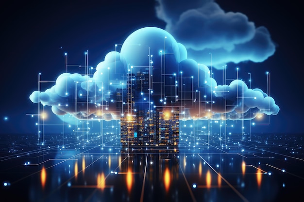 Cloud computing technologie internet netwerk data server opslag virtualisatie schaalbaarheid