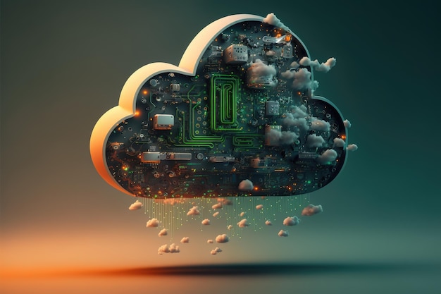 Cloud computing technology concept