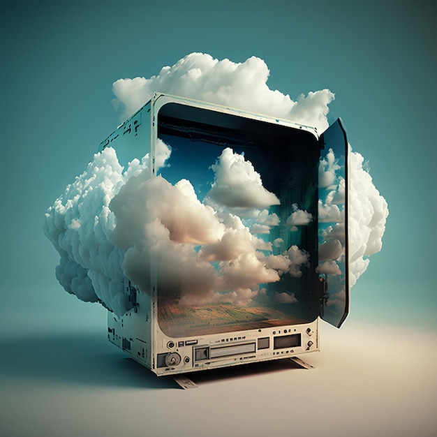Cloud computing technology concept