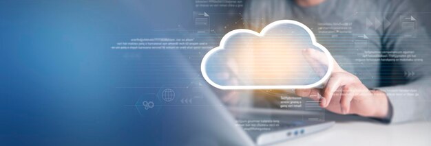 cloud computing virtueel scherm cloudtechnologie