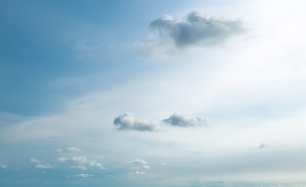 雲のカバーの空