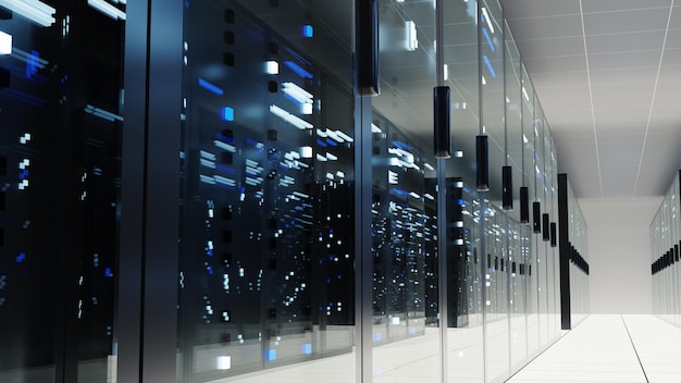 Cloud datacenter 3d-rendering