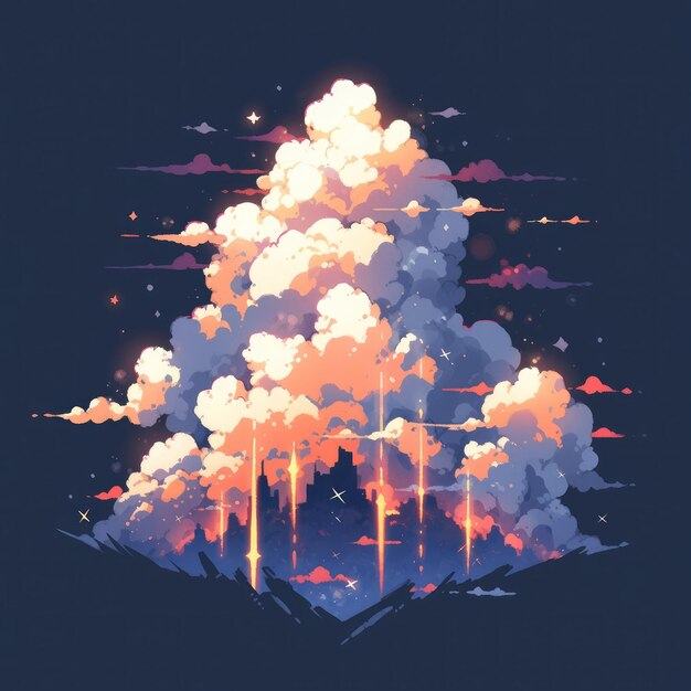 Photo cloud design graphic for tshirt