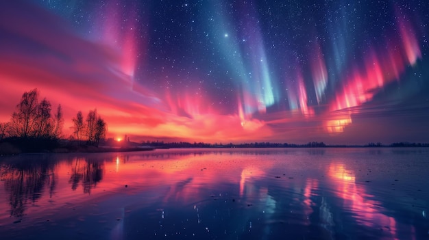 Cloud Heart Reflection in Lake