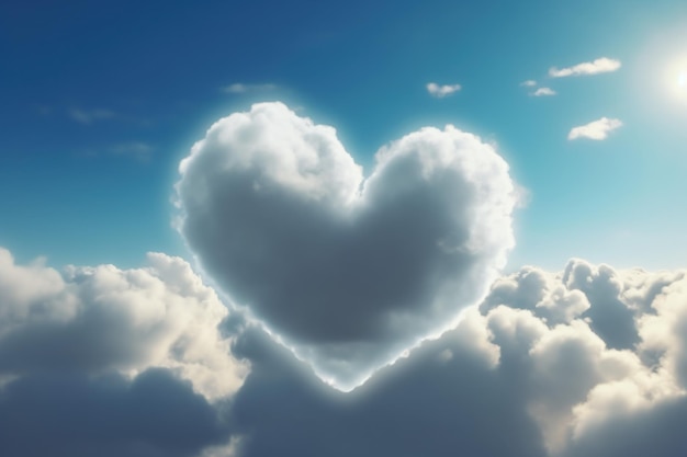 Cloud heart shaped Generate Ai